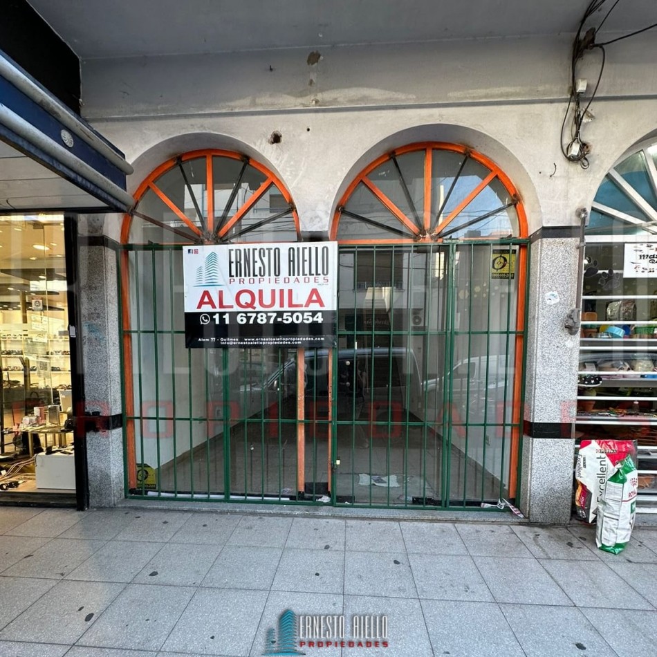 ALQUILER LOCAL COMERCIAL. BROWN N° 645. CENTRO DE QUILMES.